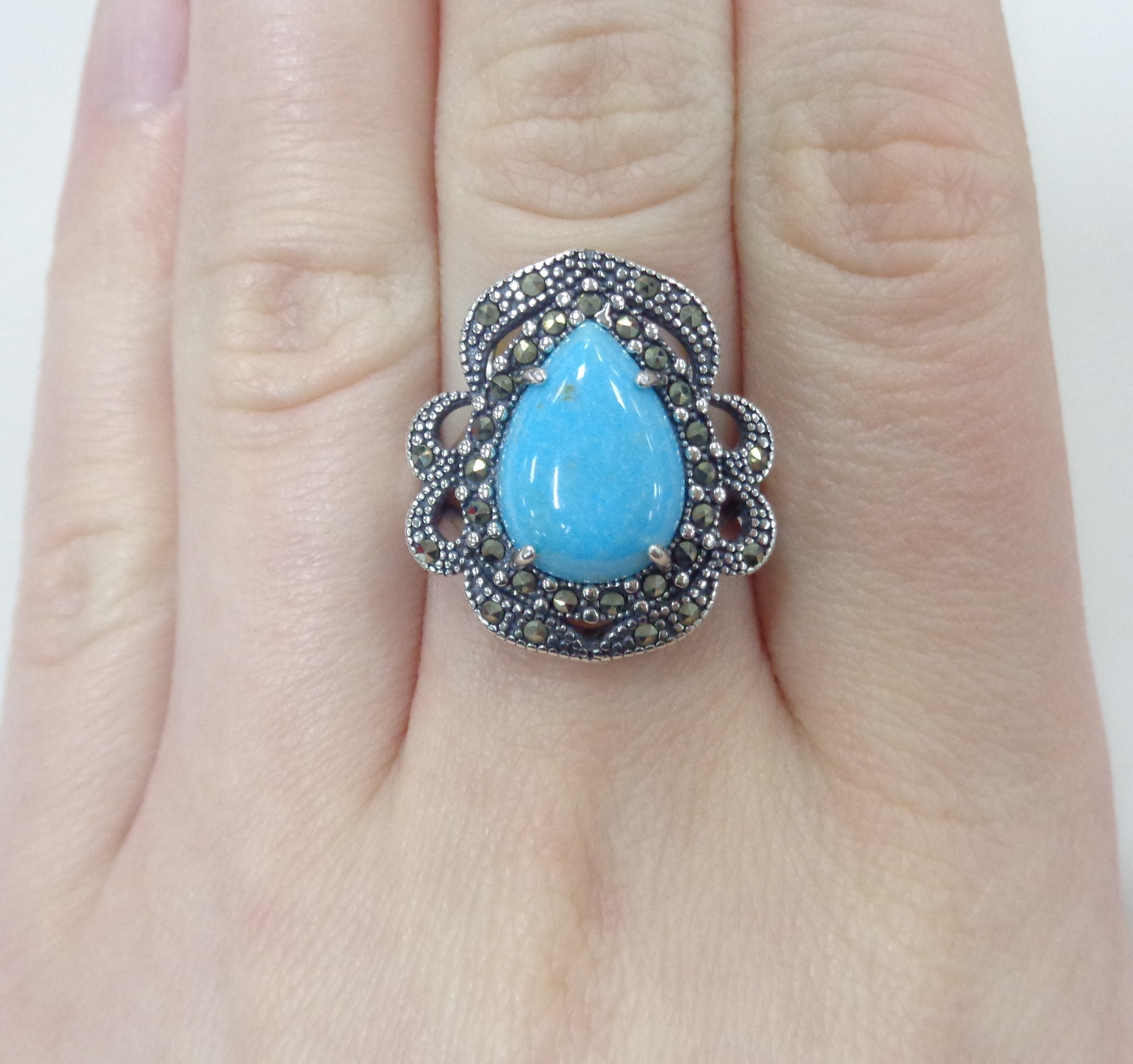 Серебряное кольцо с бирюзой